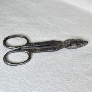 Vintage Wiss Inlaid Tin Snips Sheet Metal Shears Drop Forged Solid Steel 8 Inch
